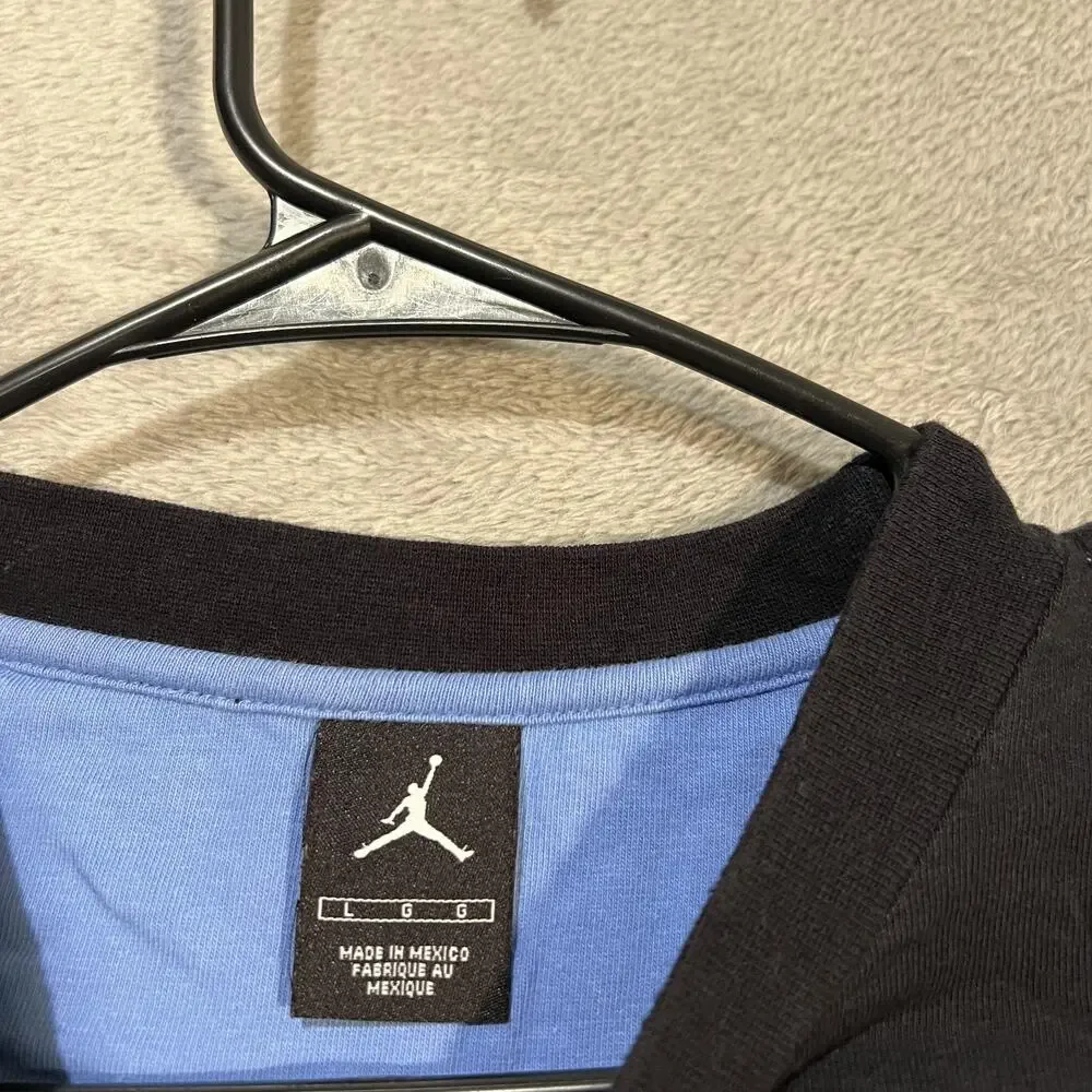 North Carolina Tar Heels Shirt Mens Large Black NCAA Basketball Jordan Tee